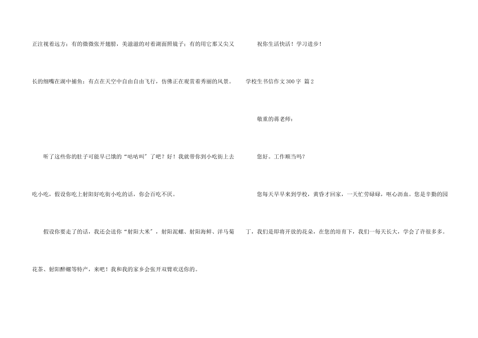 小学生书信300字锦集六篇_第2页