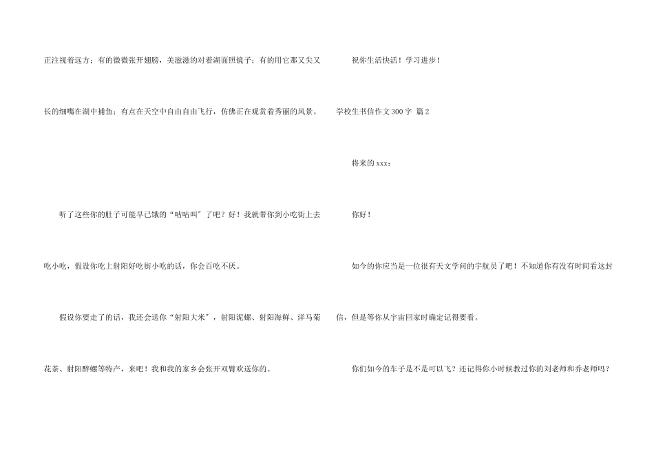 小学生书信300字集锦九篇_第2页