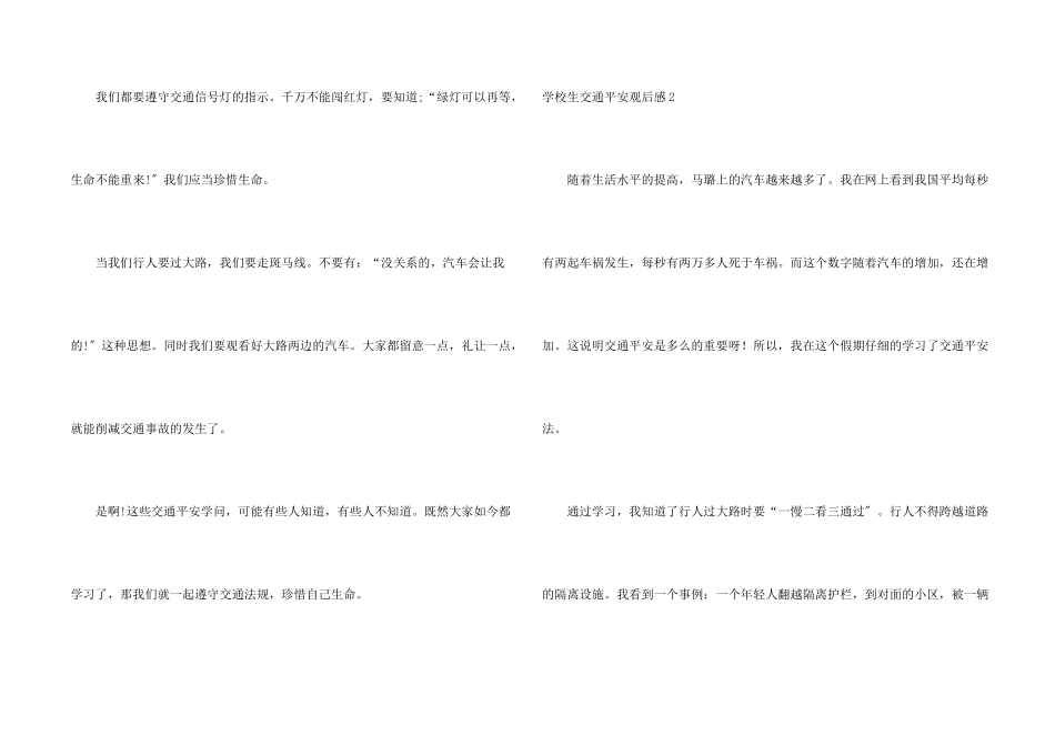 小学生交通安全观后感_第2页