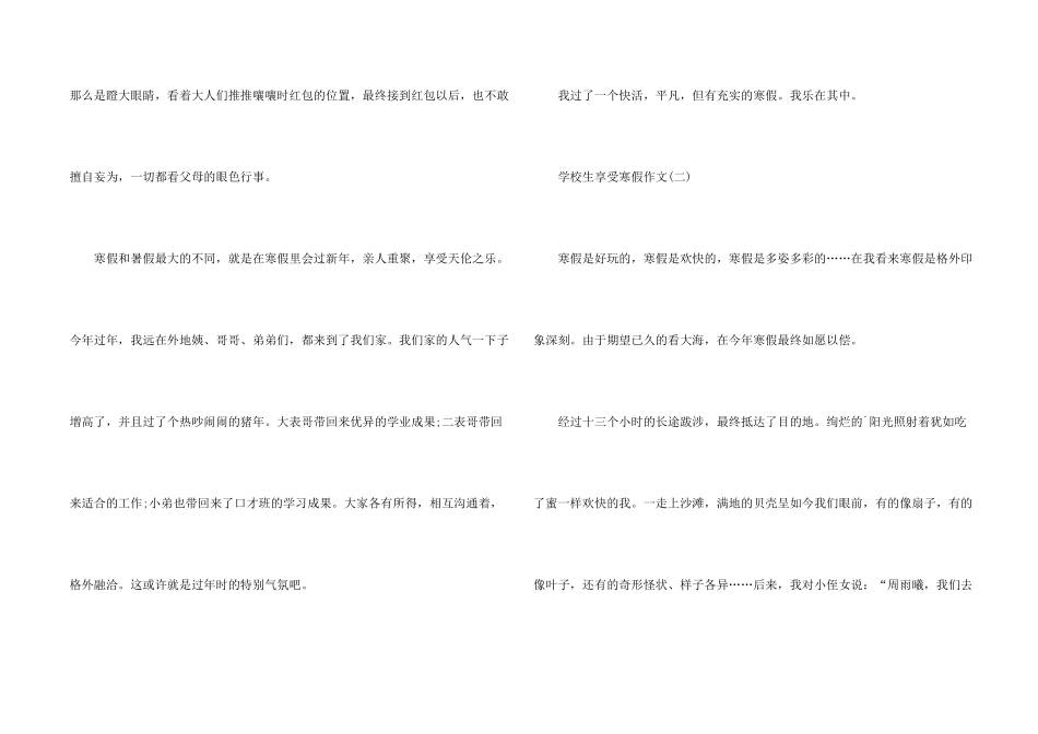 小学生享受寒假_第2页