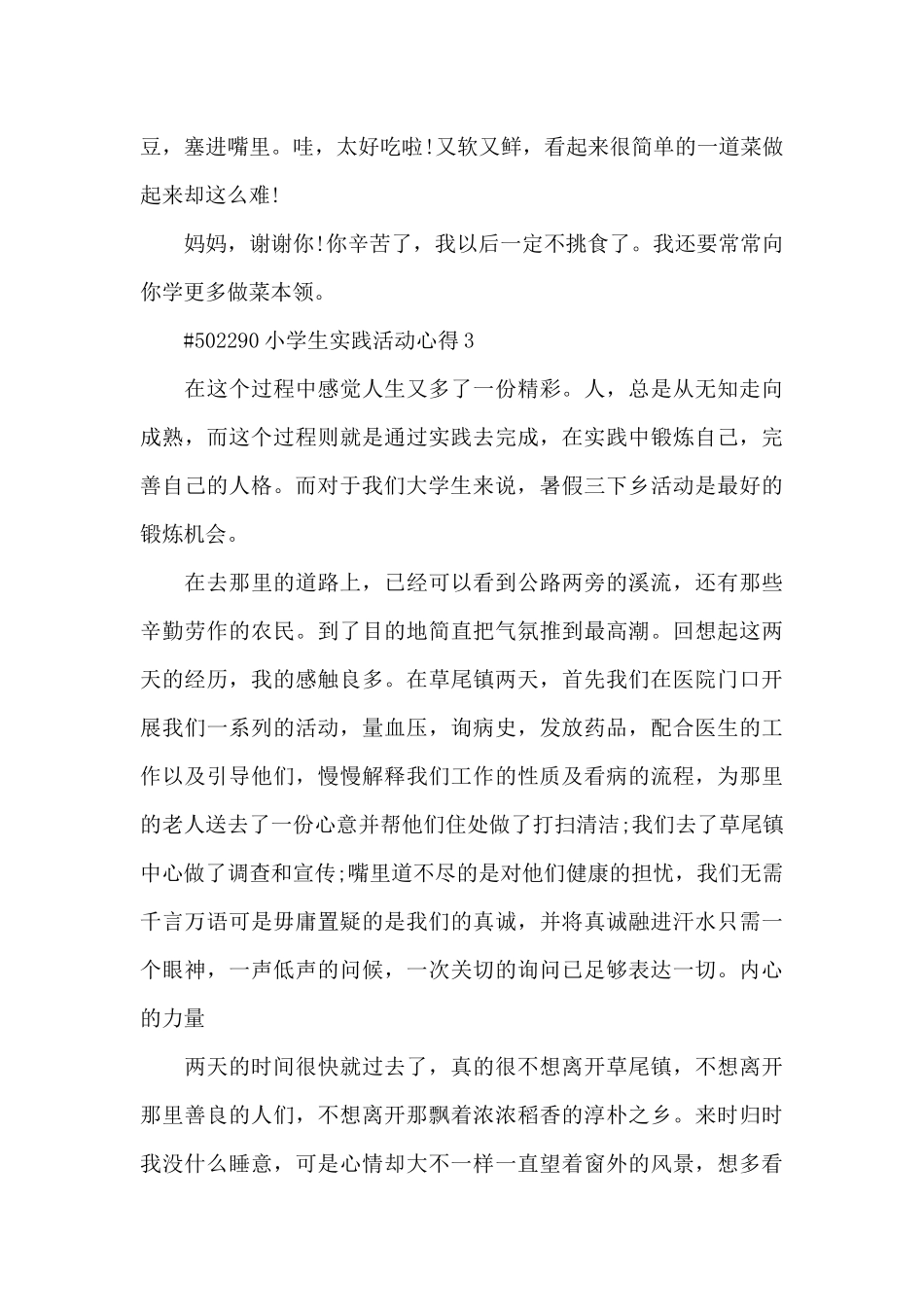 小学生实践活动心得5篇_第3页
