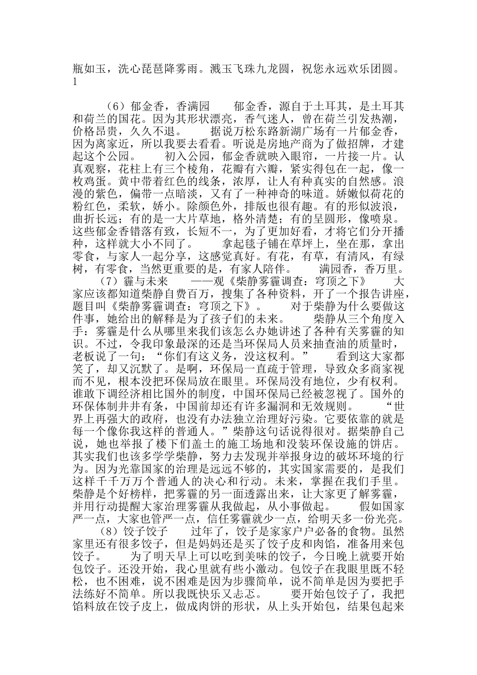 小学生寒假日记_第3页