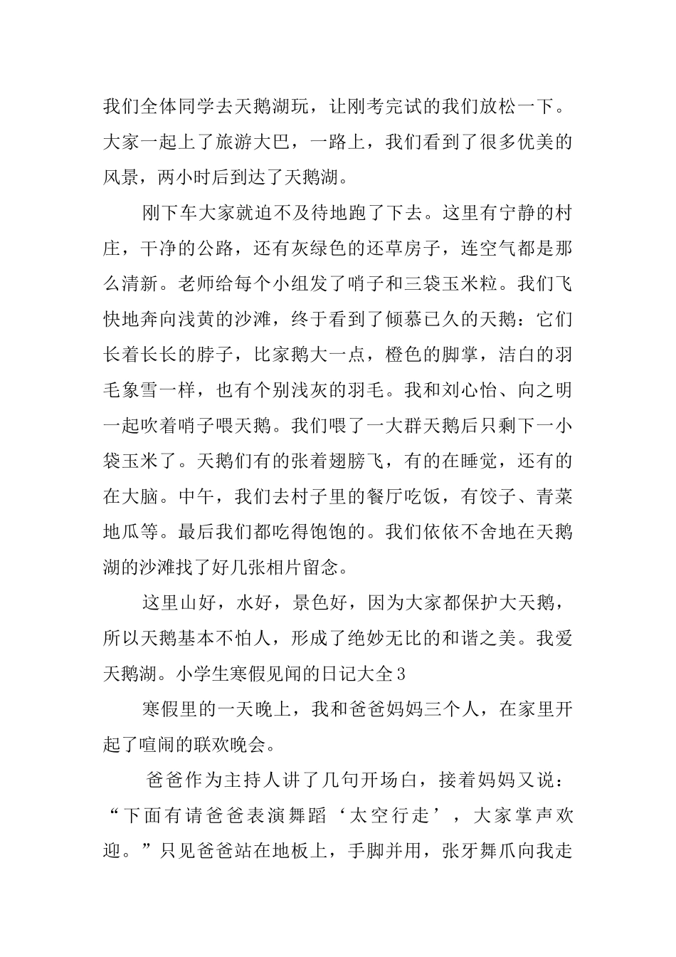 小学生寒假见闻的日记大全_第2页