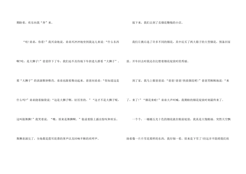 小学生快乐的春节5篇_第2页