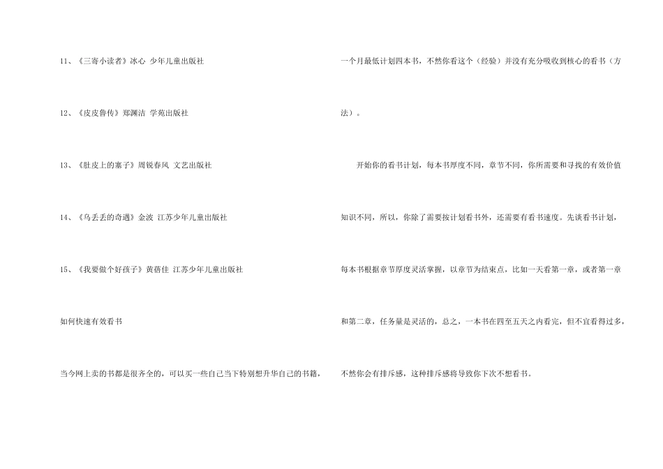 小学生必读书目资料_第2页