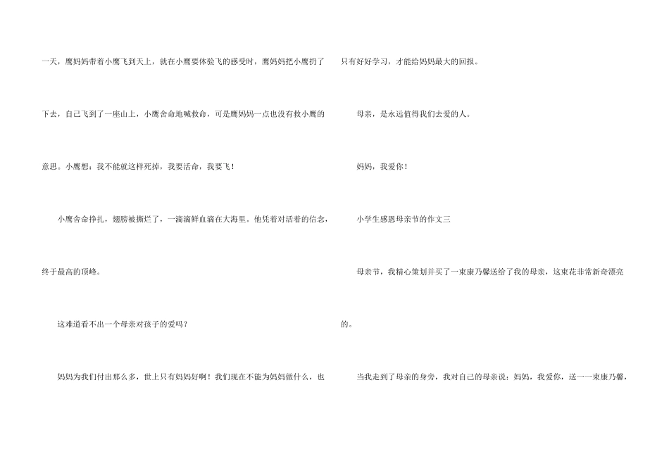 小学生感恩母亲节的2024_第3页