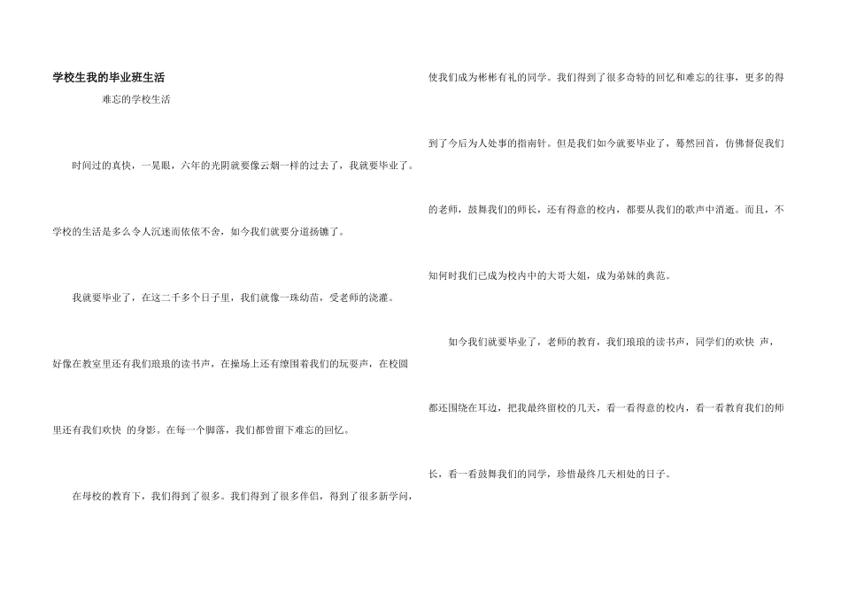 小学生我的毕业班生活_第1页