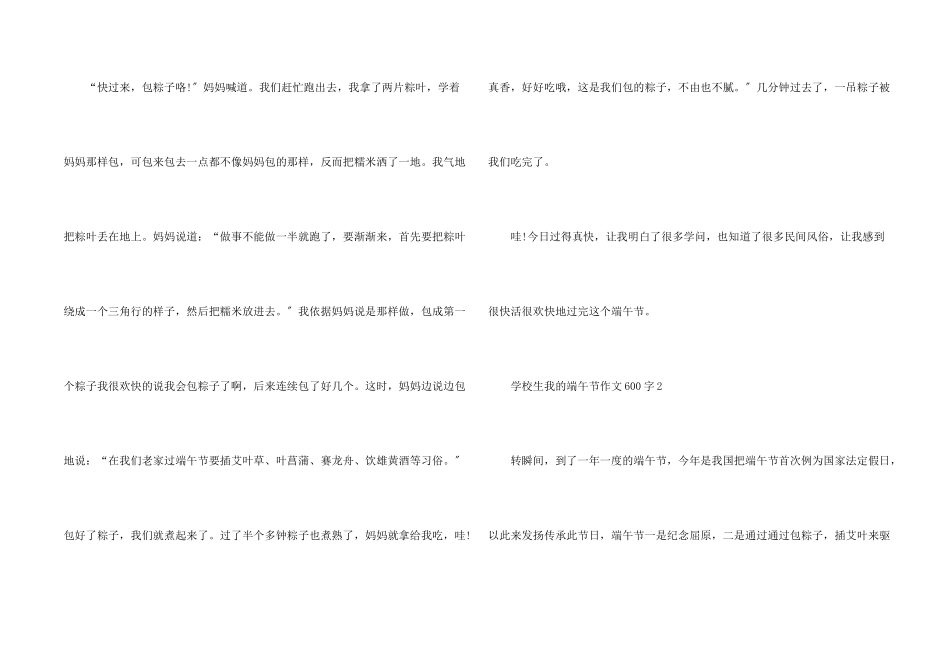 小学生我的端午节600字5篇_第2页