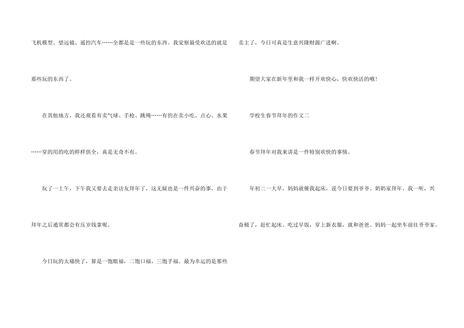 小学生春节拜年的5篇_第2页