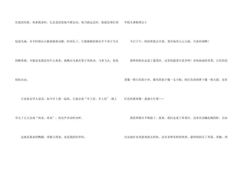 小学生暑假周记15篇_第3页
