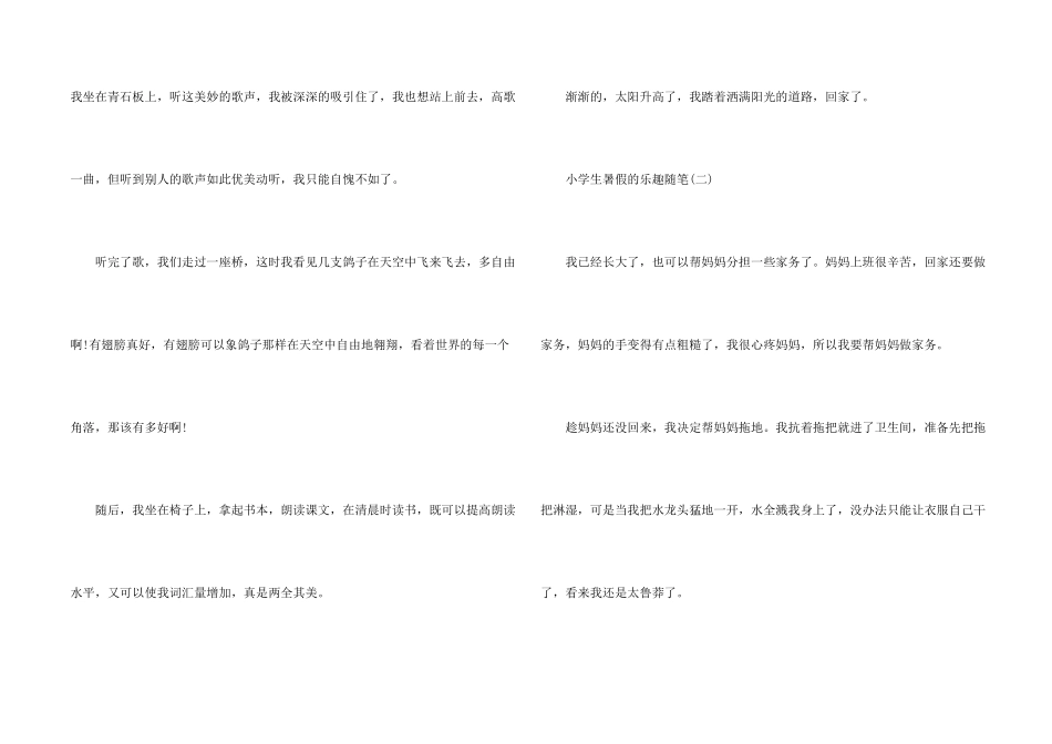 小学生暑假的乐趣随笔6篇_第2页