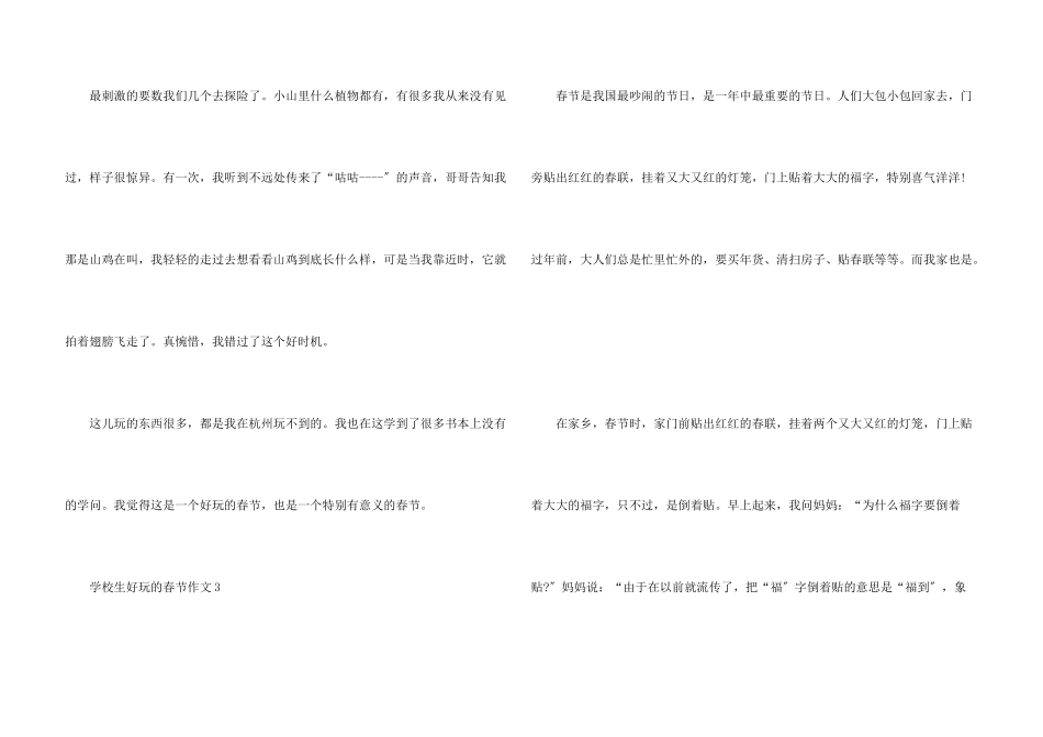 小学生有趣的春节5篇合集_第3页