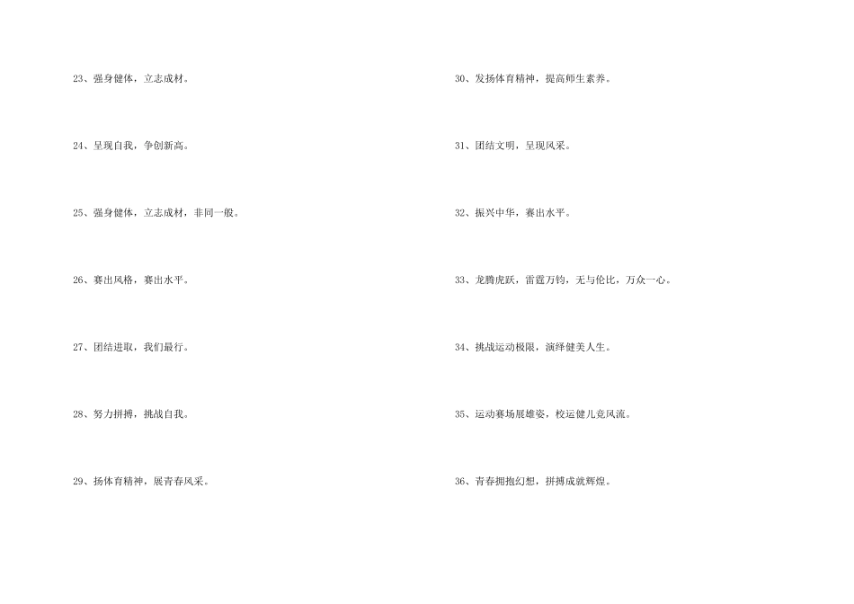 小学生校运会口号大全_第3页