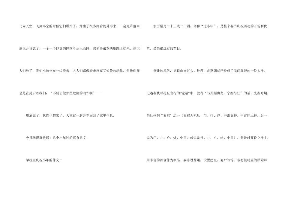 小学生欢度小年的5篇_第2页