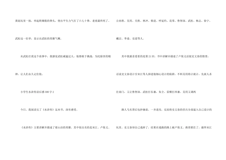 小学生水浒传读后感300字10篇_第2页