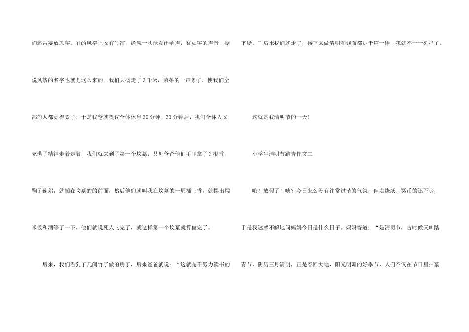 小学生清明节踏青5篇_第2页
