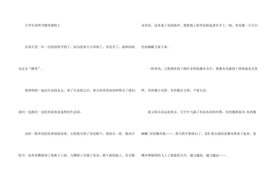 小学生清明节踏青感悟10篇_第2页