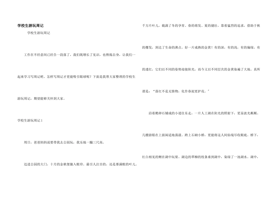 小学生游玩周记_第1页