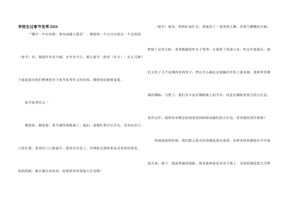 小学生过春节优秀2024_第1页
