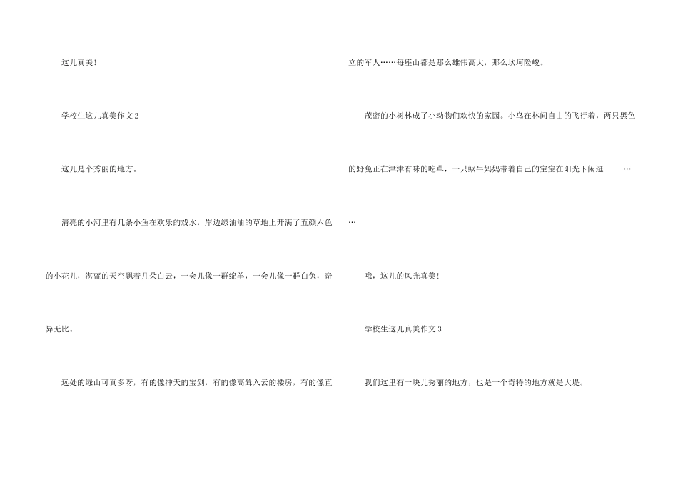 小学生这儿真美十篇_第2页