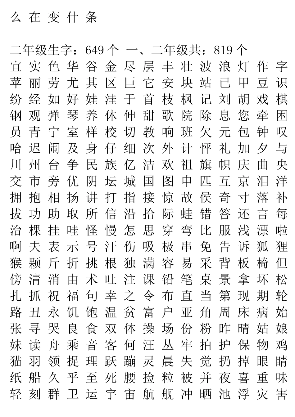 小学需要掌握的汉字_第2页