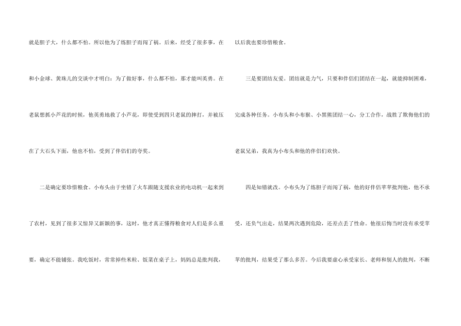 小布头奇遇记读后感5篇_第3页