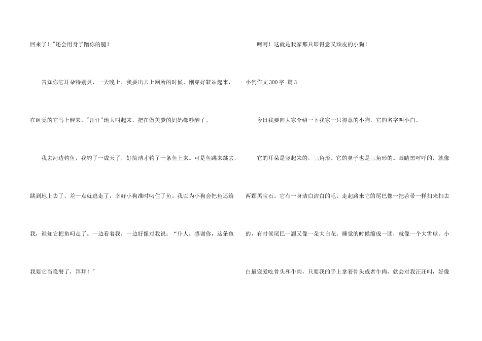 小狗300字汇总10篇_第3页
