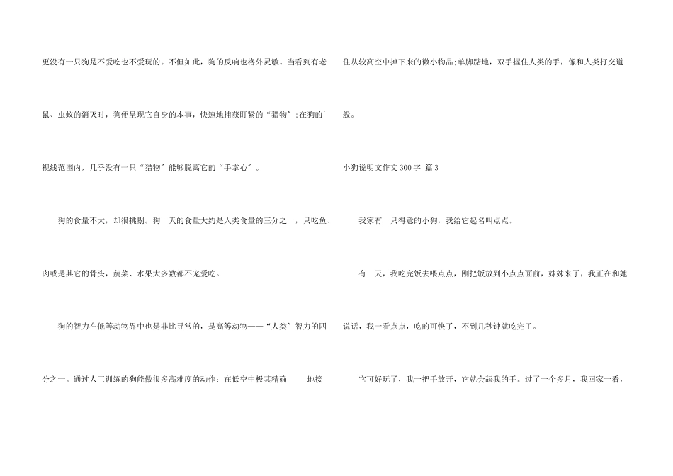 小狗说明文300字四篇_第3页