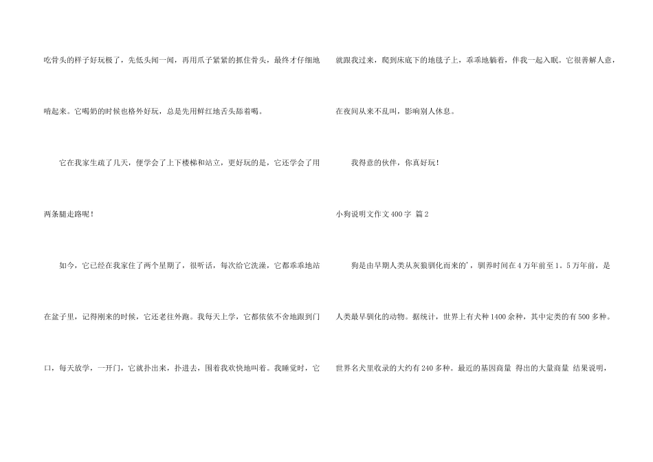 小狗说明文400字3篇_第2页