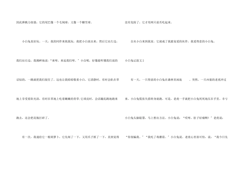 小白兔记叙文_第2页