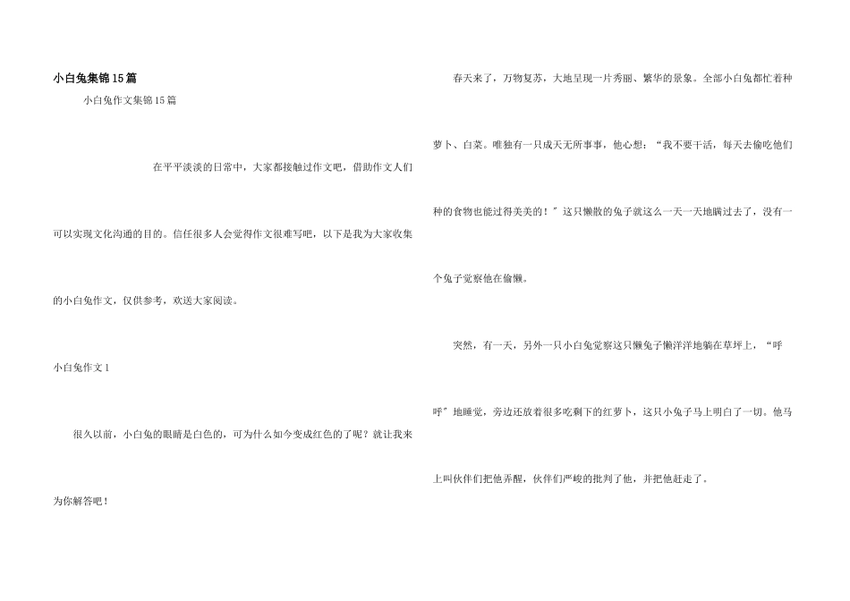 小白兔集锦15篇_第1页
