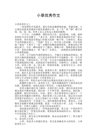 小草优秀作文