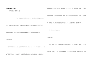 小蚂蚁(集合15篇)