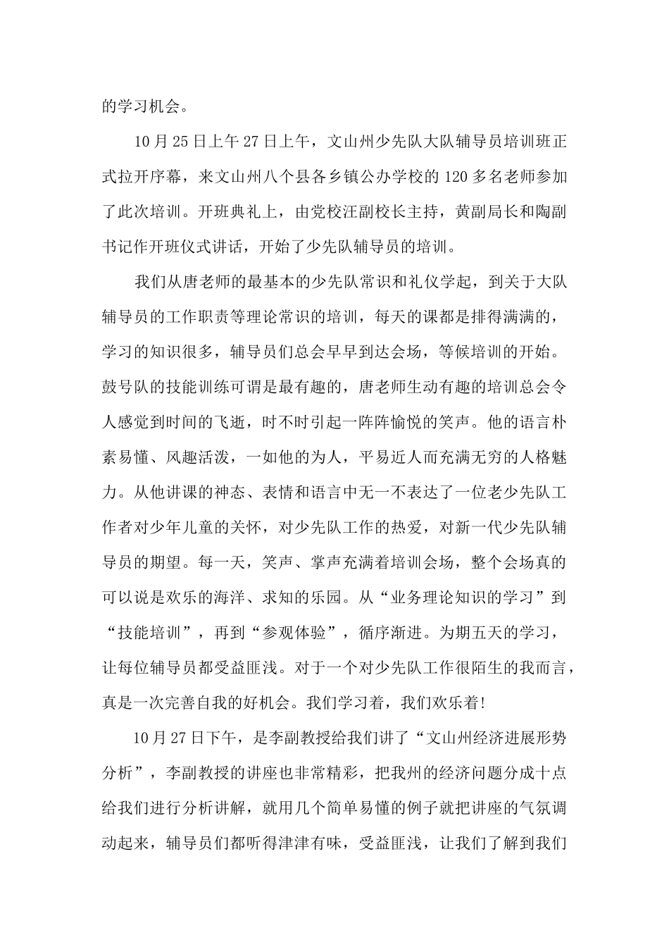 少先队教育培训心得7篇_第3页