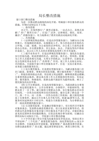 局长整改措施