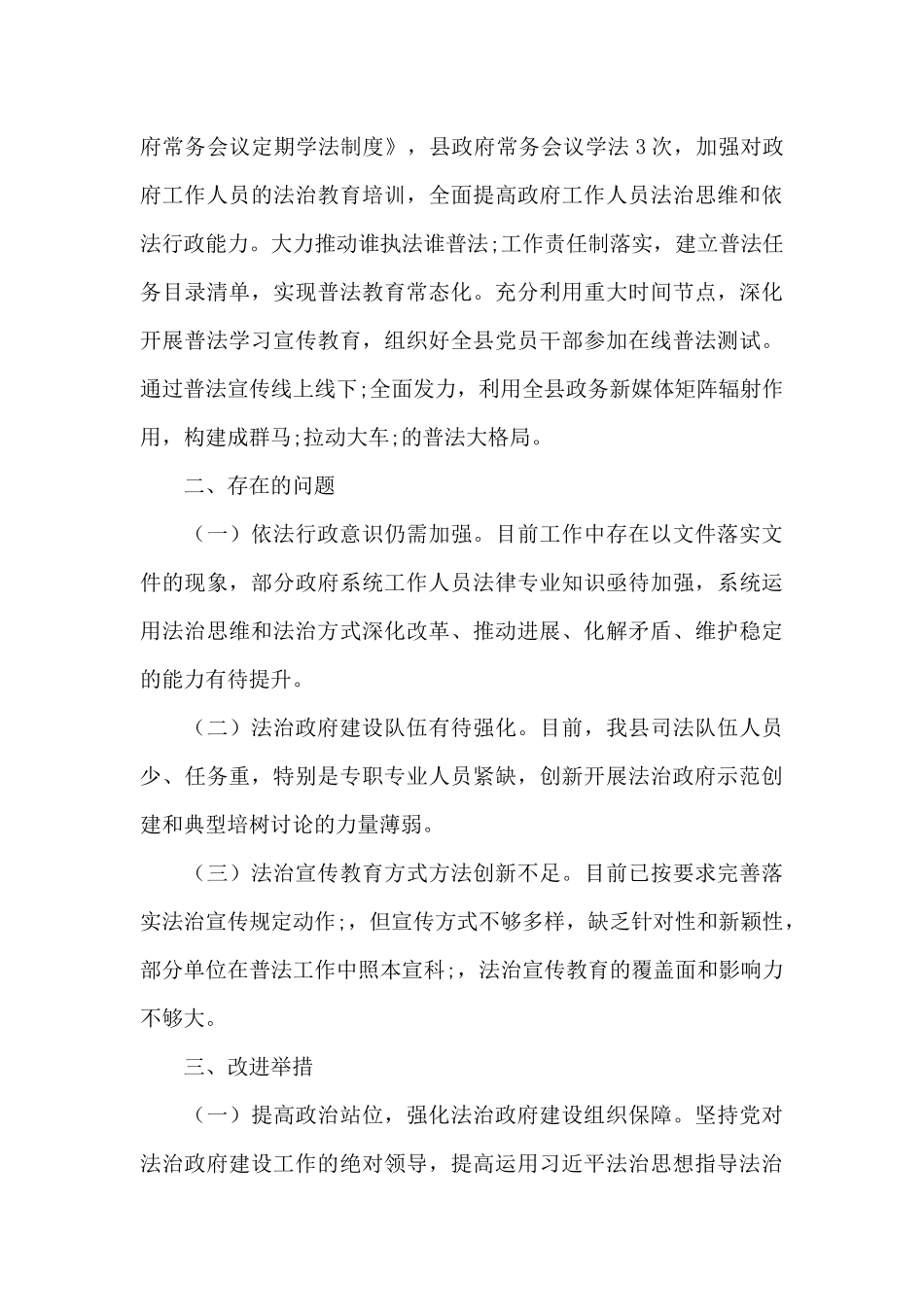 履行推进法治建设第一责任人职责情况述职报告_第3页