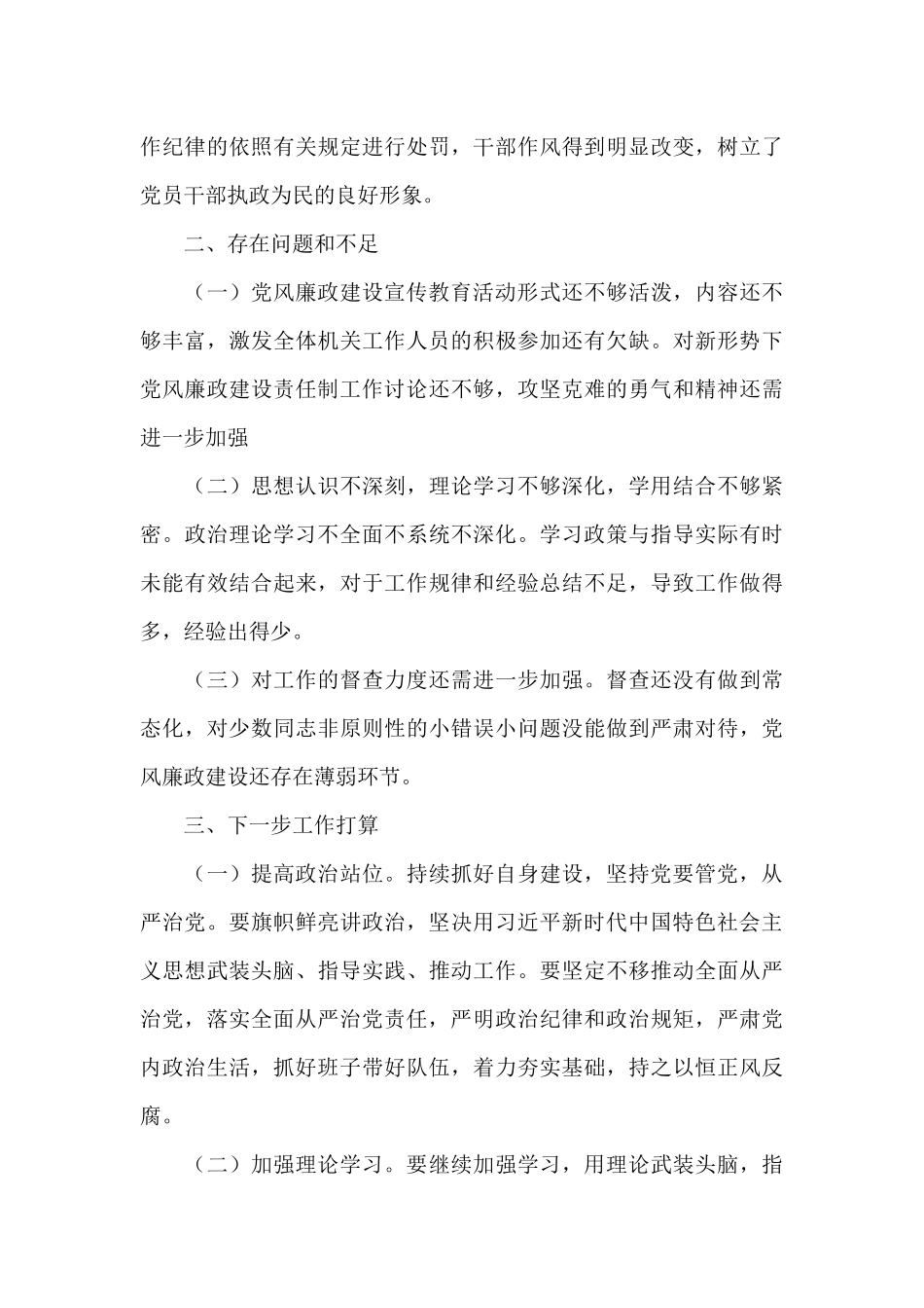 履行落实全面从严治党工作情况报告_第3页