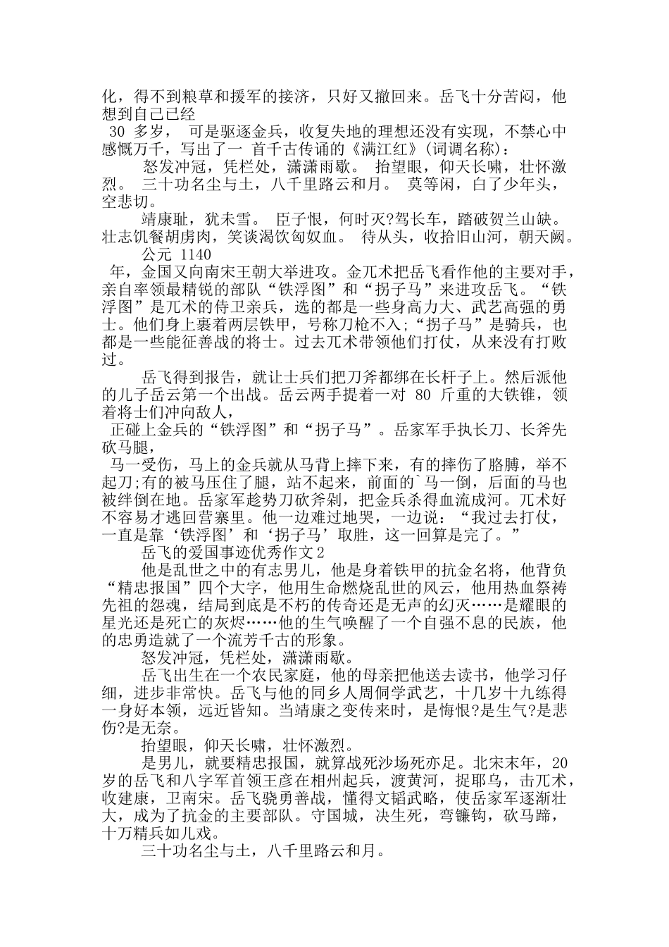 岳飞爱国事迹的范文800字以上_第2页