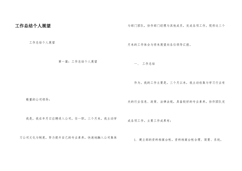 工作总结个人展望_第1页