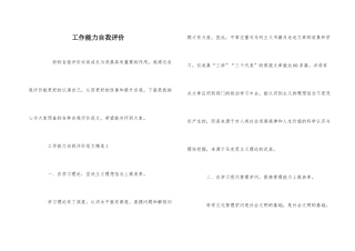工作能力自我评价