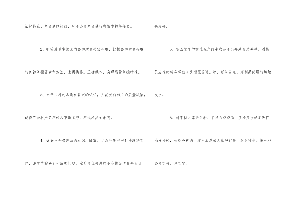 工厂质检员岗位职责说明_第2页