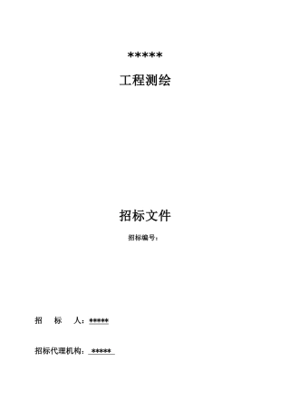 工程测绘招标文件