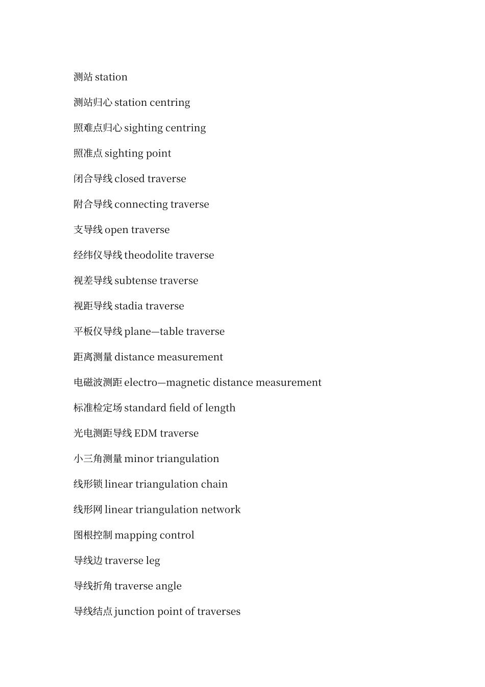 工程测量学中英文术语_第2页