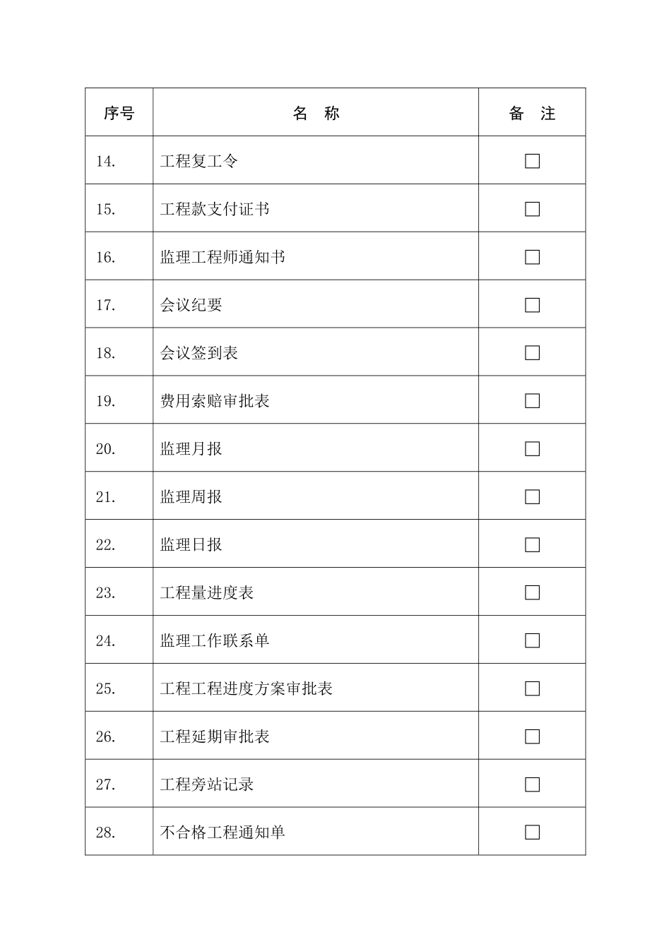工程监理用表格2_第2页