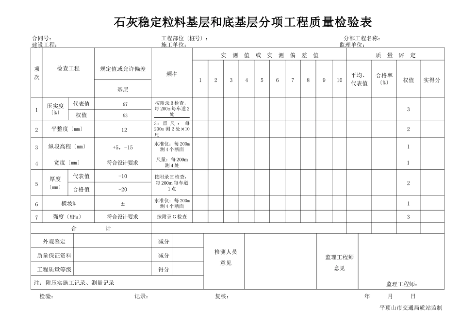 工程资料C类表格_第1页