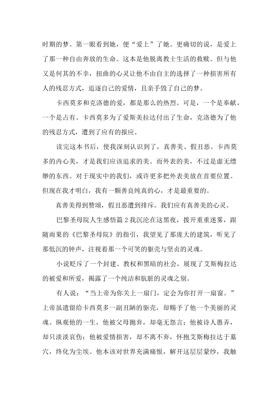 巴黎圣母院人生感悟6篇_第2页