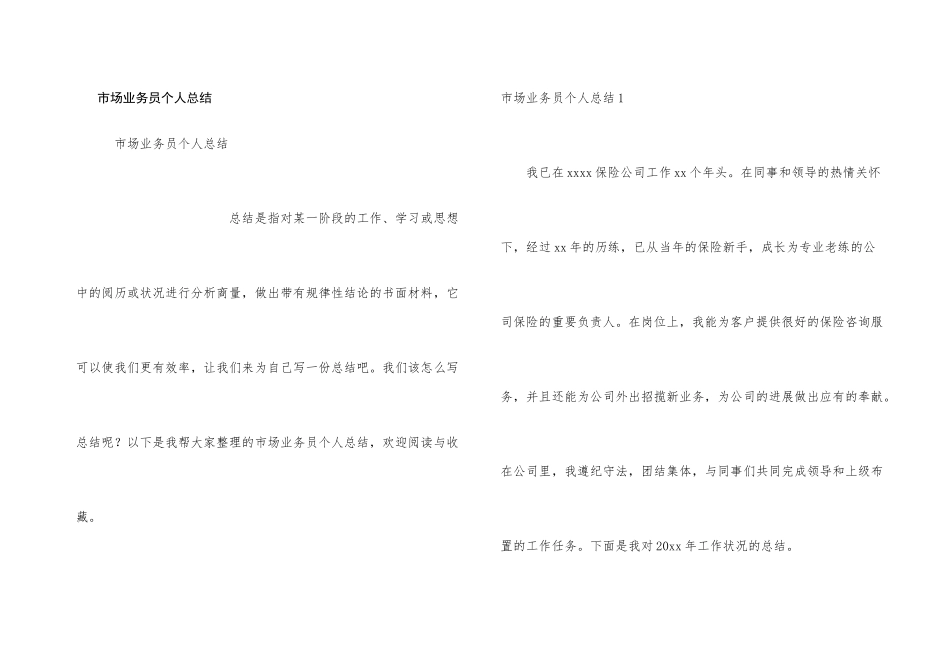 市场业务员个人总结_第1页
