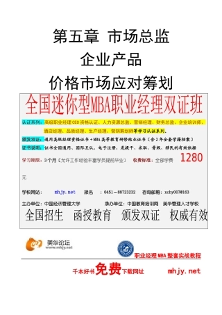 市场总监金牌讲义