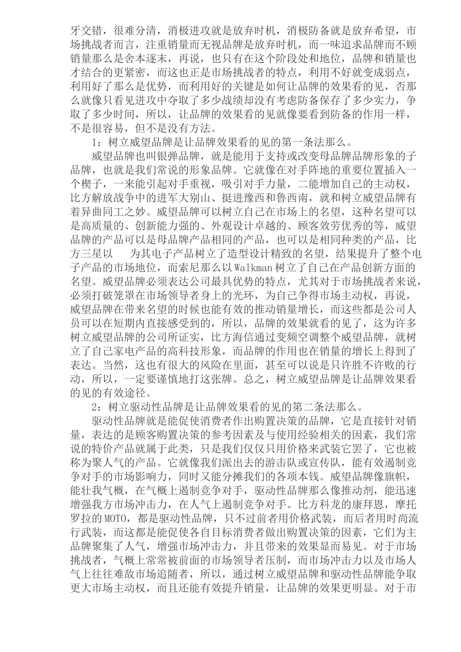 市场挑战者的品牌策略_第3页