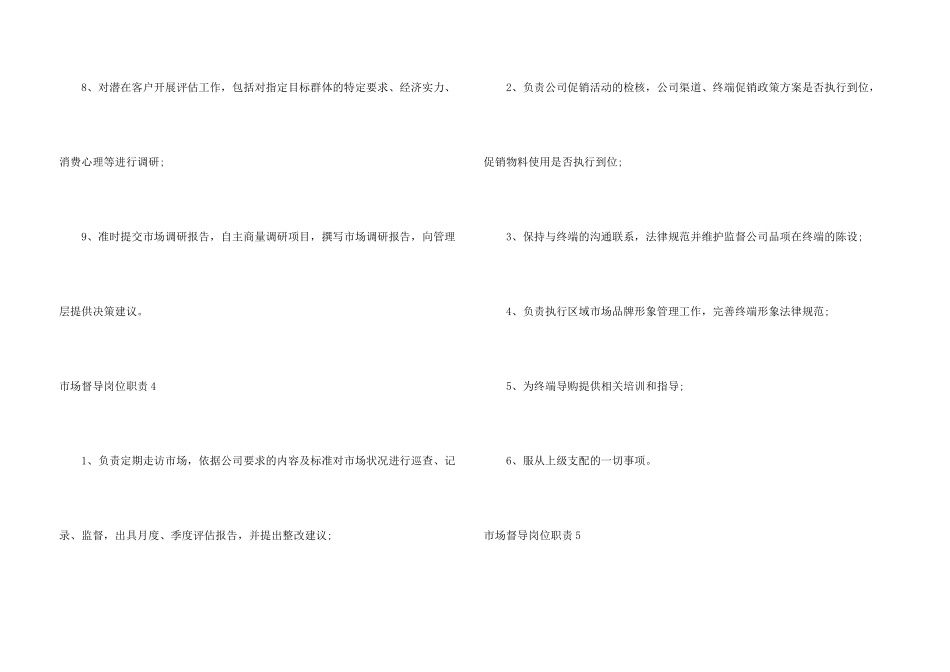市场督导岗位职责_第3页